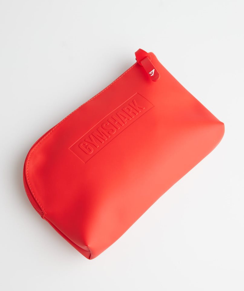 Gymshark Everyday Zip Pouch Wash Bag Red | NZ 3QIAGJ